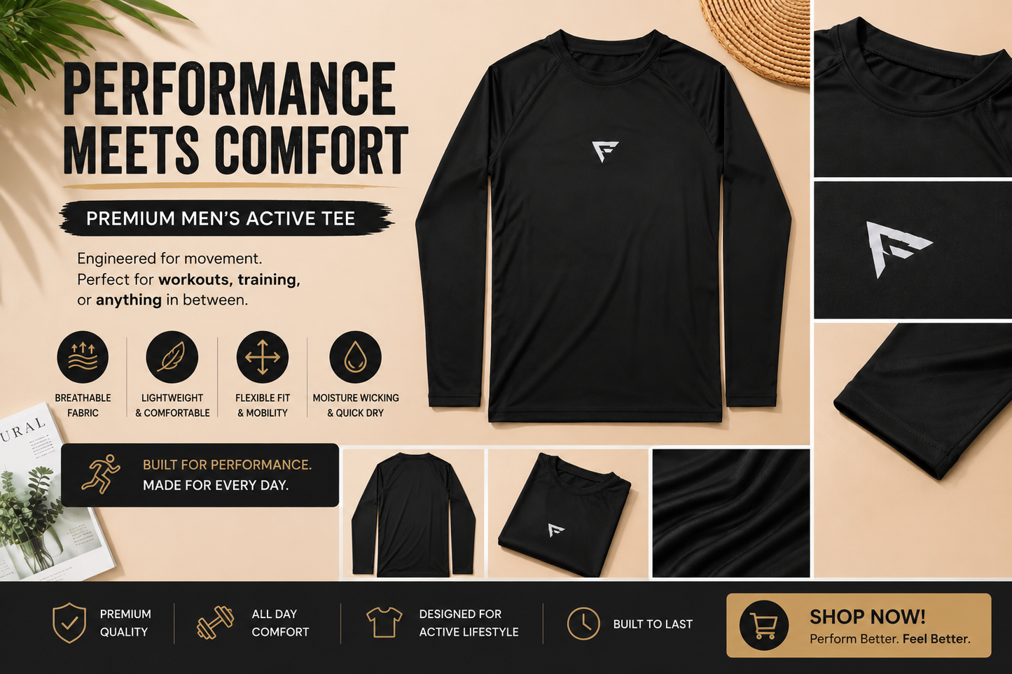 Premium Men's Active Performance T-Shirt