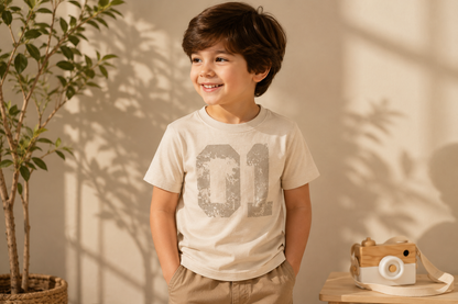 Boys Round Neck Casual T-Shirt