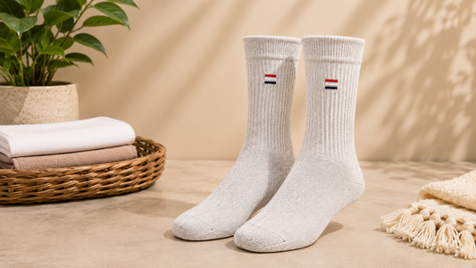 Breathable White Casual Socks