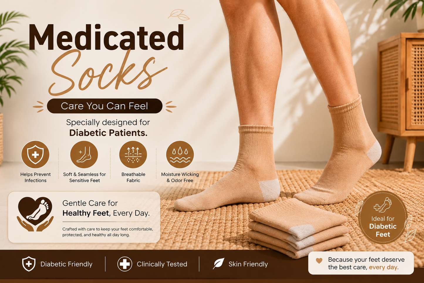 Soft & Breathable Medicated Socks